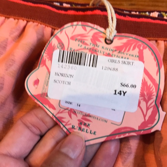 New! SCOTCH & SODA 14 Geo Horizon Layered Skirt - Picture 5 of 5